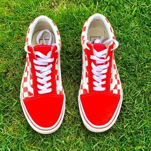 Red Checkered Vans
